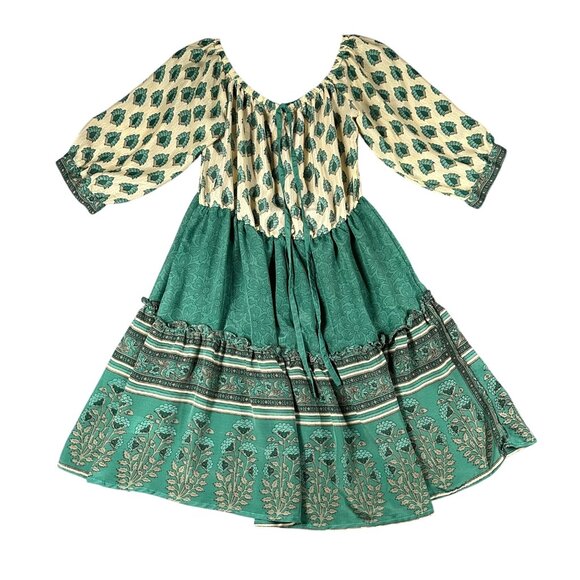 Karma Highway Dresses & Skirts - Karma Highway Womens One Size Green Printed Pullover Lightweight Boho Dress